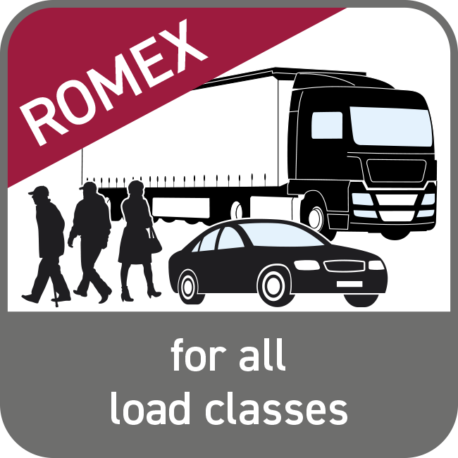 Areas with traffic load