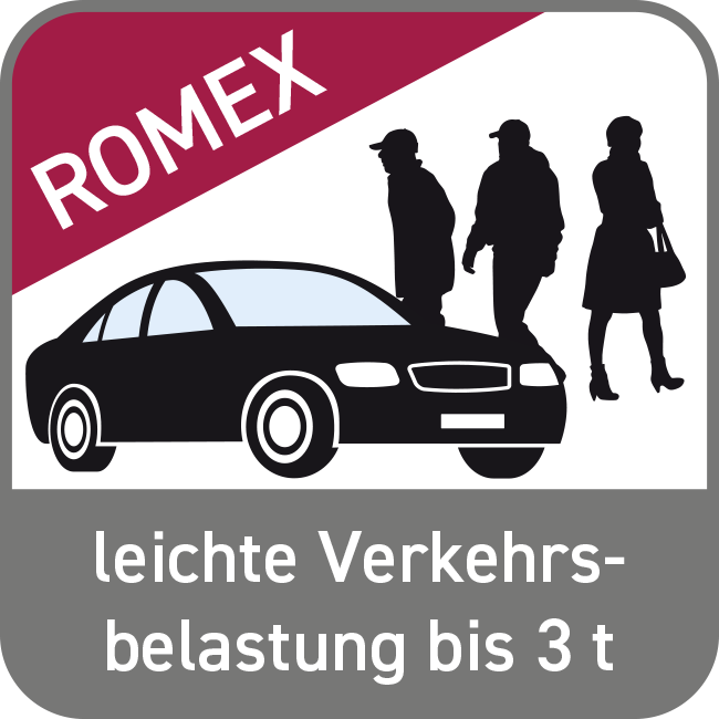 Flächen mit Verkehrsbelastung bis 3 t