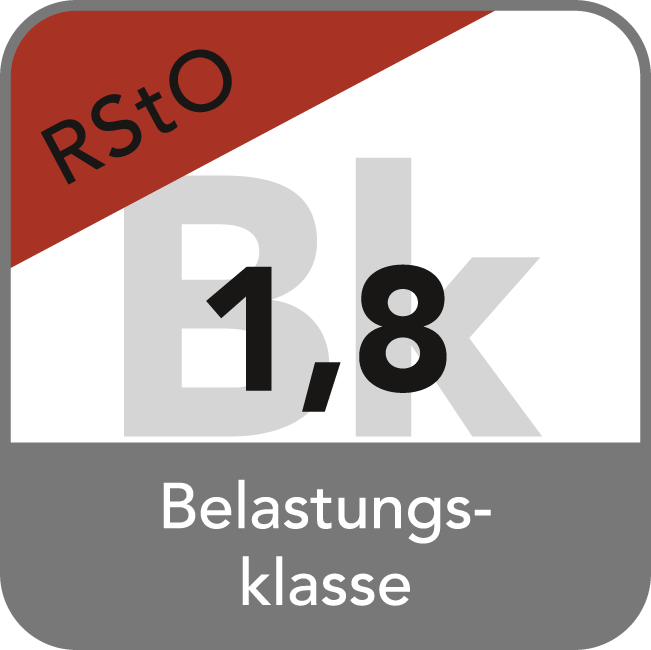 Belastungsklasse 1,8 gem. RStO