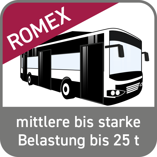 Flächen mit Verkehrsbelastung bis 25 t