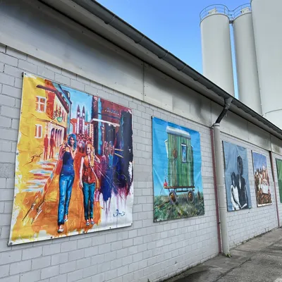 Image Romex Kunst Gemaelde Auf Lkw Plane Quadrat 1