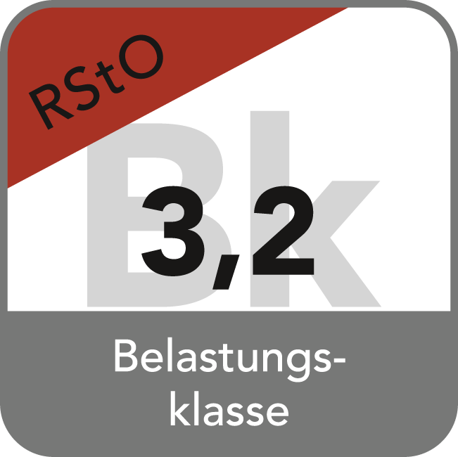 Belastungsklasse 3,2 gem. RStO